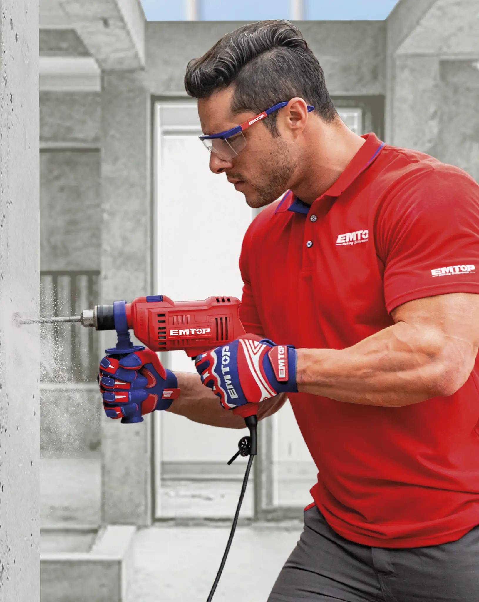 Profissional usando ferramentas EMTOP